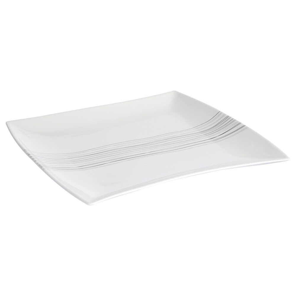 Prato de raso quadrado linhas