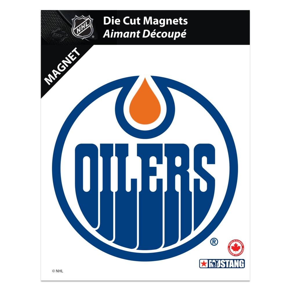 NHL Edmonton Oilers Hockey Team Crest Magnet, 8-in