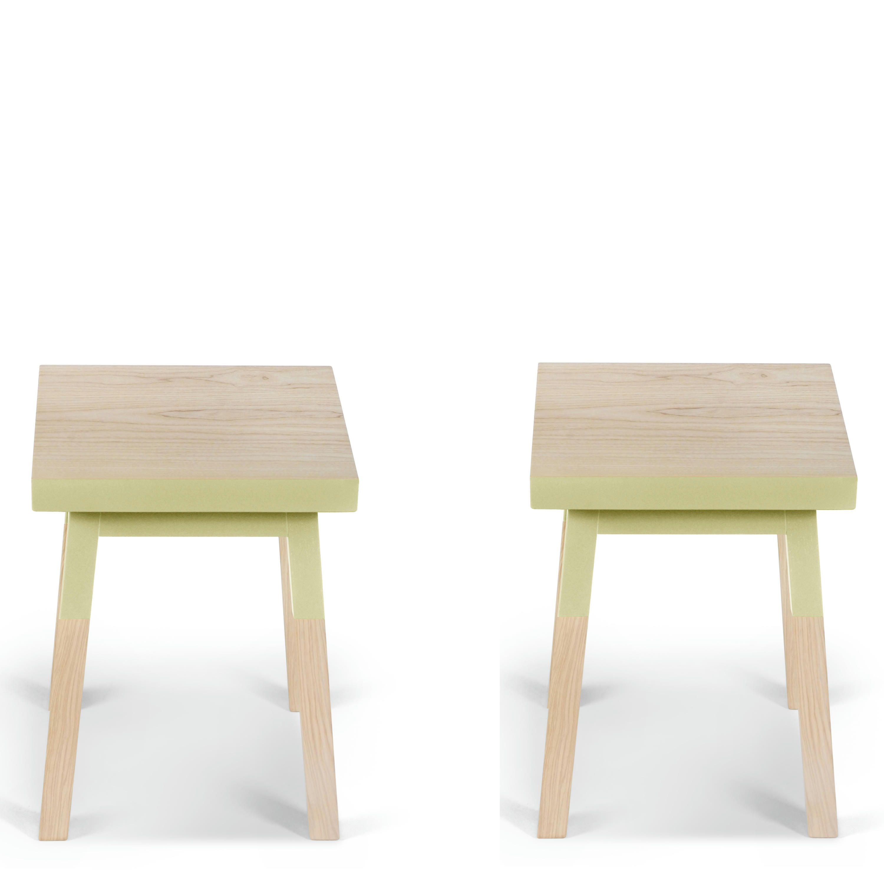 EGEE - 2 tabourets 100% frêne massif, assise 35 cm