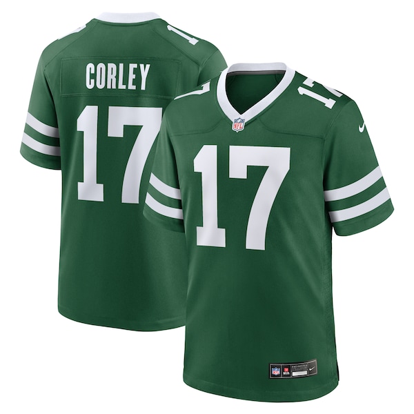 Malachi Corley New York Jets Nike Team Game Jersey - Legacy Green