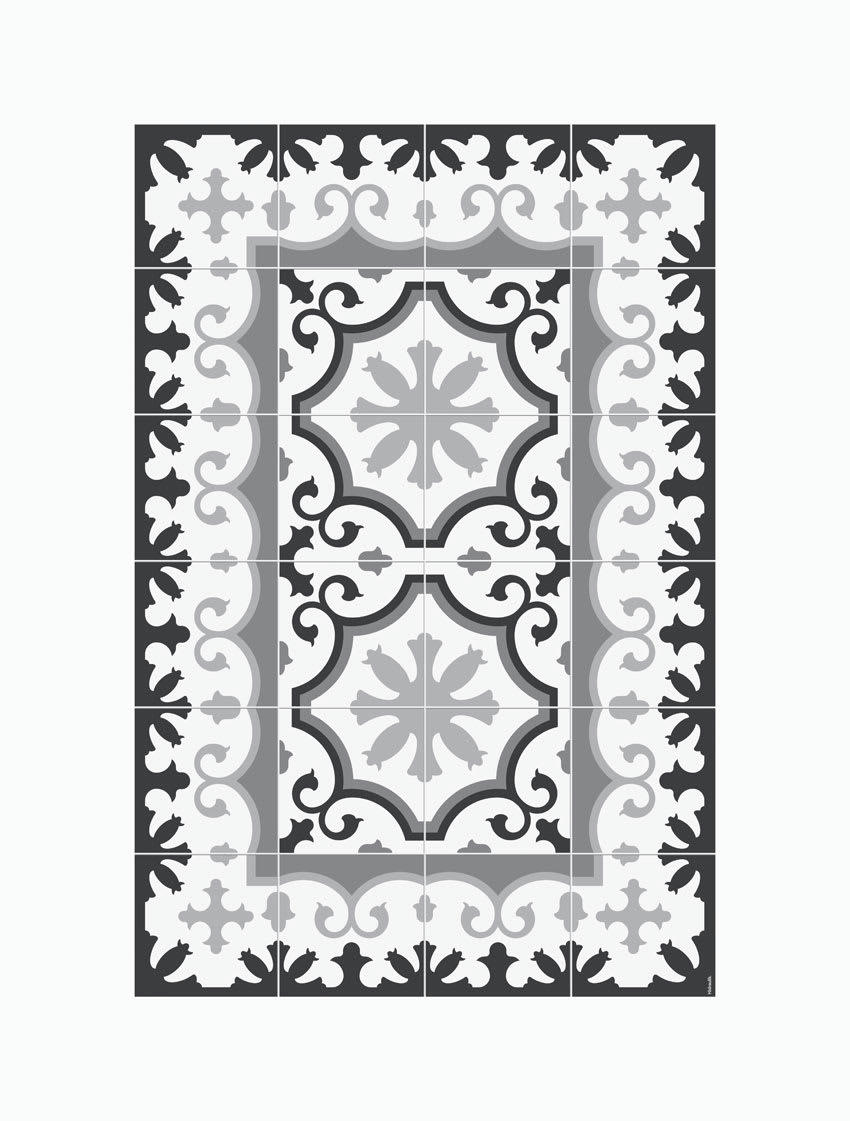 BARCELONE - Tapis en vinyle Avenir gris 80x120