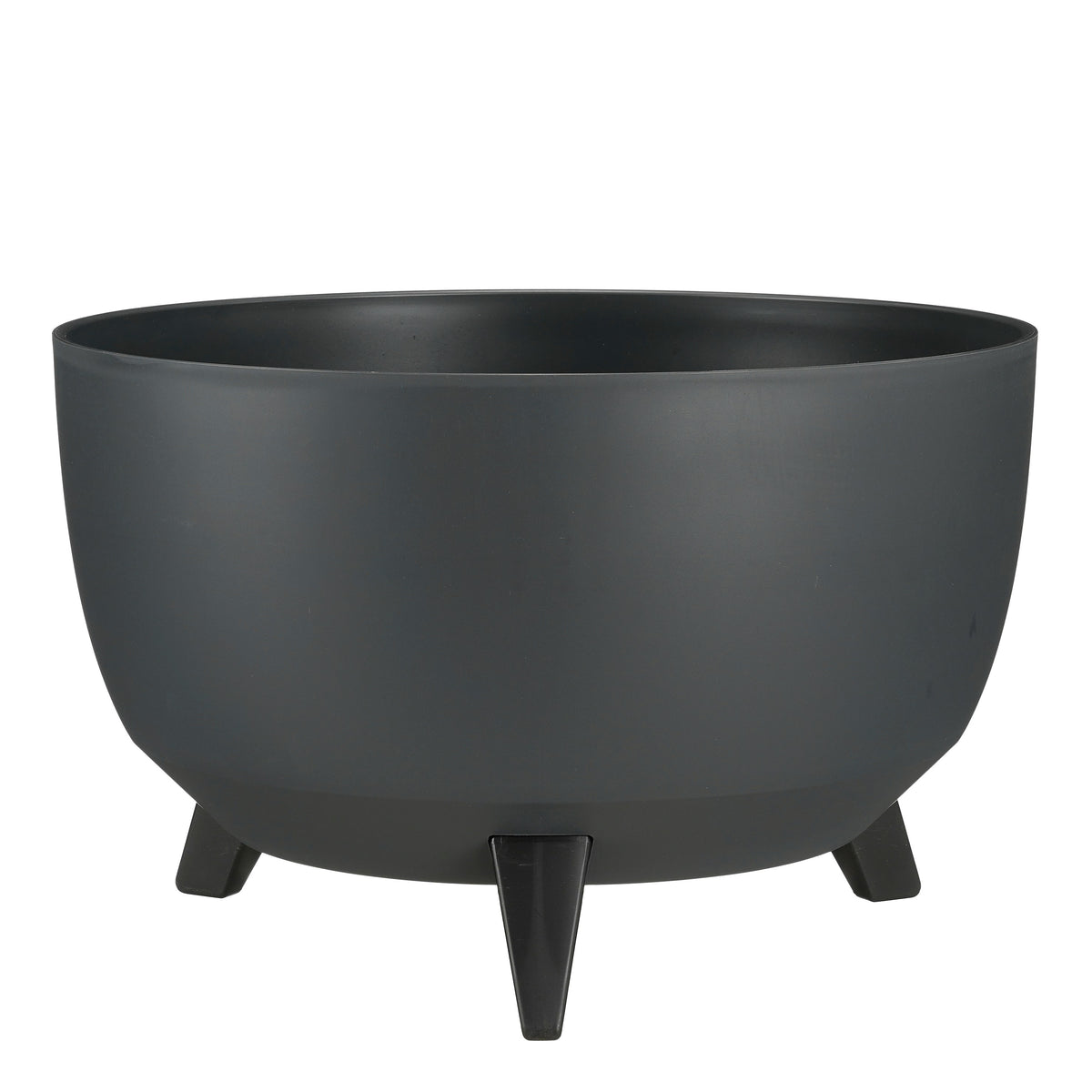 Mica Decorations Doppio Plantenbak op Poten - 20,5 x Ø40 cm - Plantenbakken voor Buiten - Bloembakken voor Balkon - Gerecycled Plastic - Antraciet