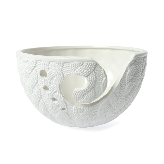 Embossed Ceramic Yarn Bowl 17cm