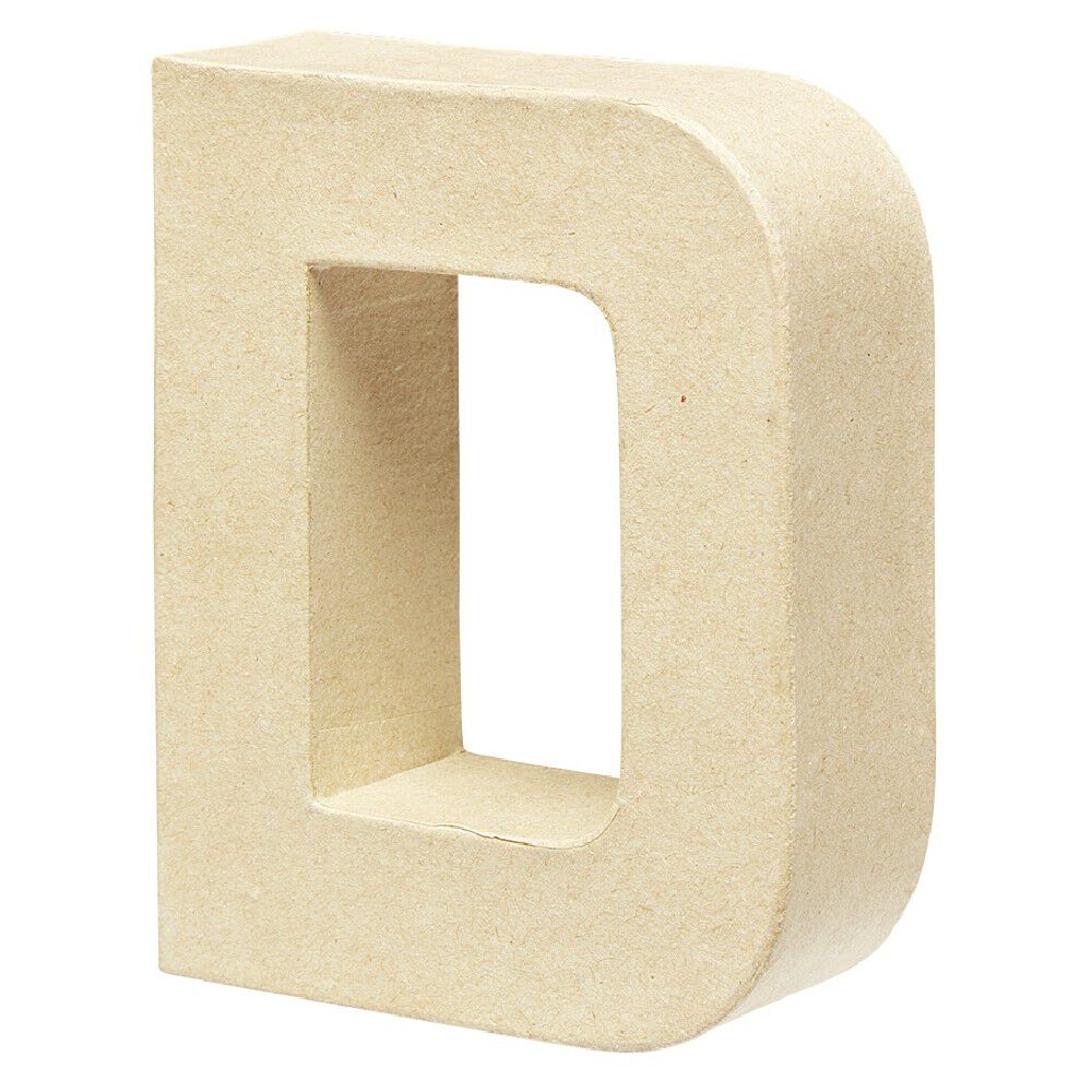 Lettre D à décorer en papier maché