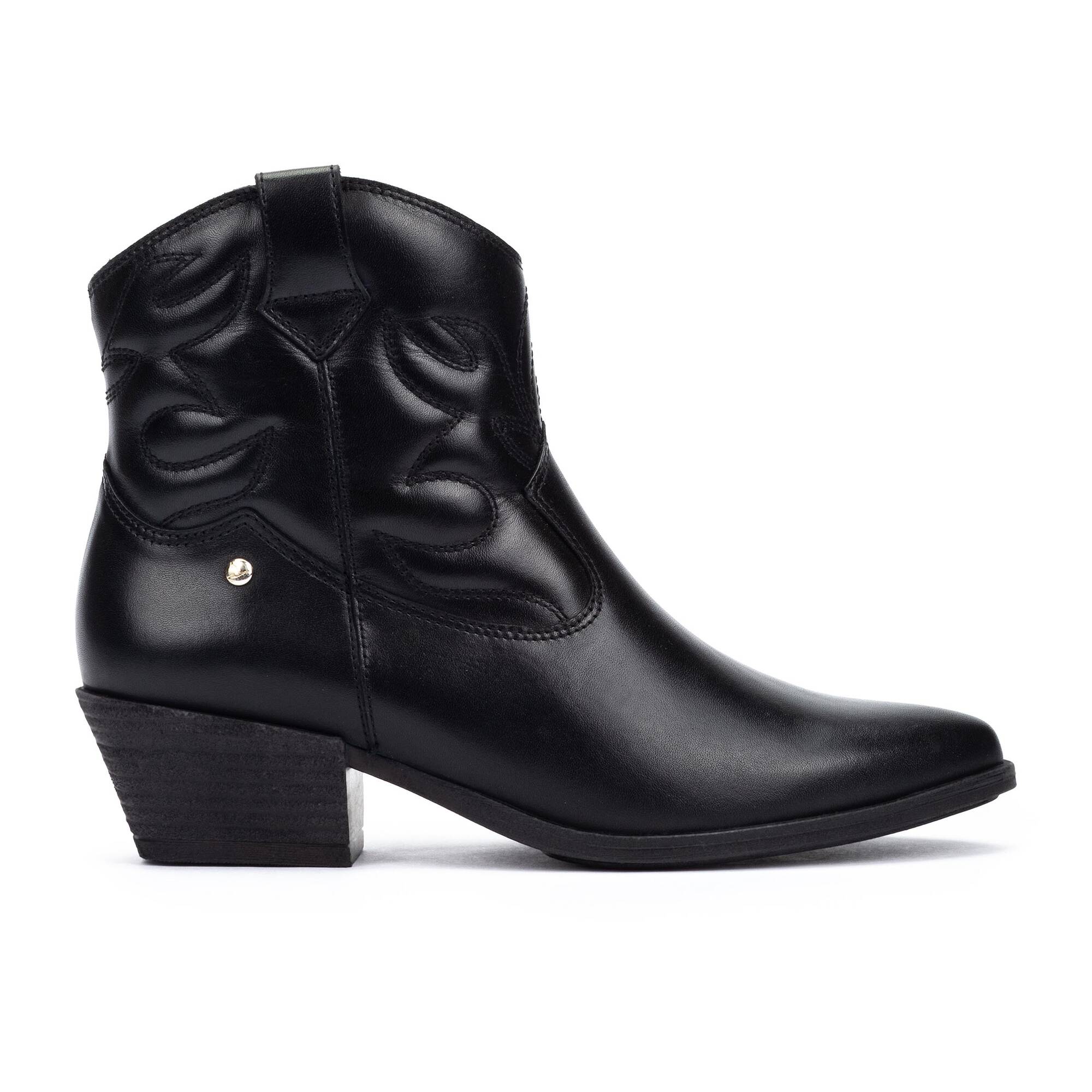 VERGEL - Botines de tacón con cremallera para mujer.
