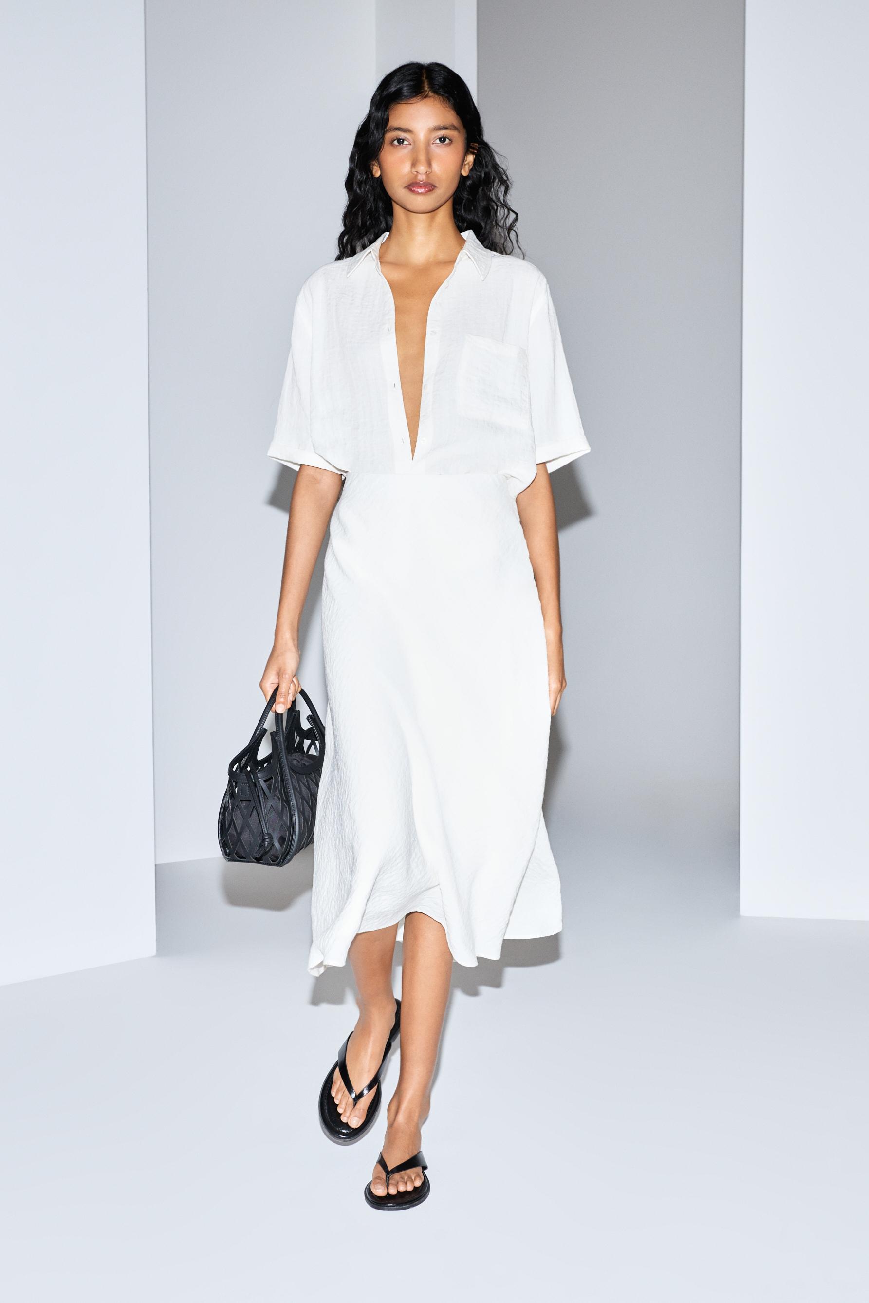 Falda midi textura