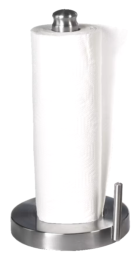 Stainless Steel Upright Paper Towel Holder with Weighted Base For Kitchen Countertop
