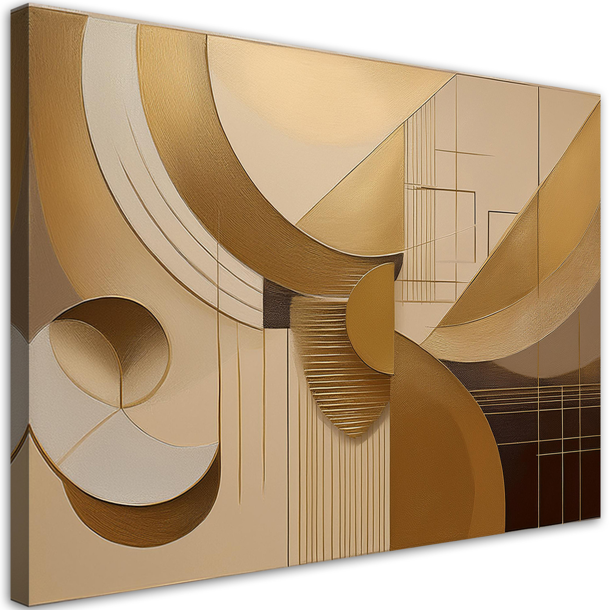 Feeby Obraz na płótnie, Abstrakcja Geometryczna Beżowy 60x40