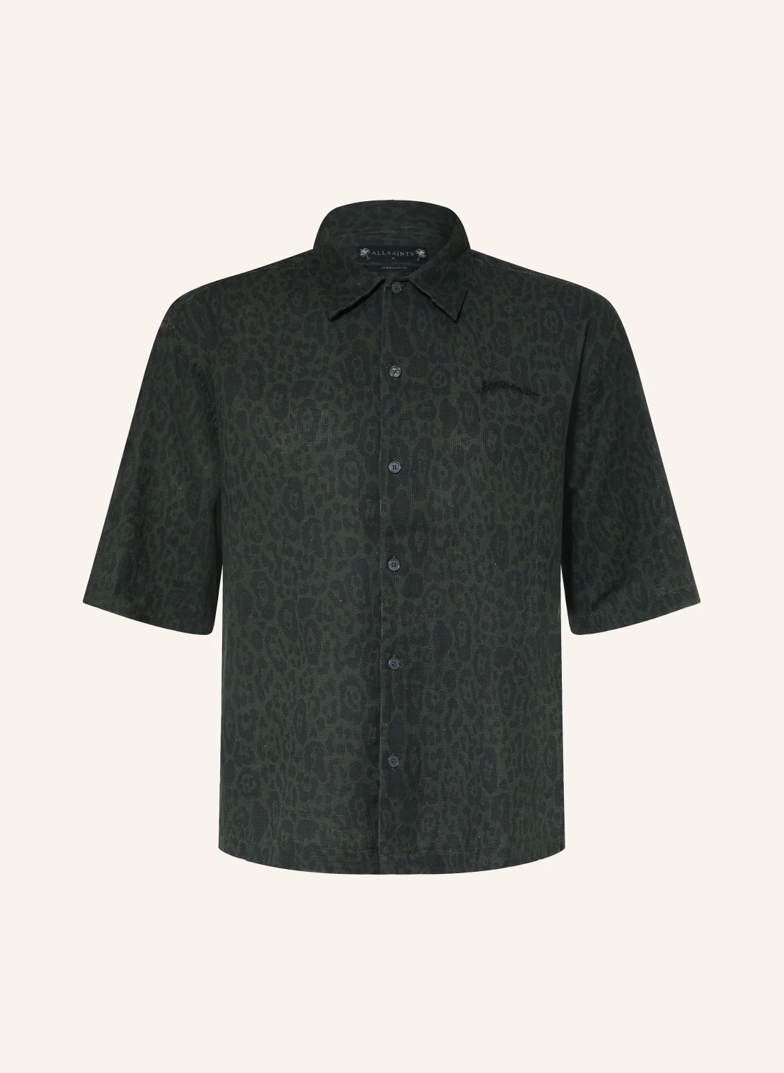 ALLSAINTS Kurzarm-Hemd LEOPARDO Oversized Fit