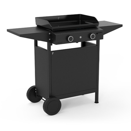 Chariot fermé pour Plancha Origin 60 cm Acier noir - Forge Adour