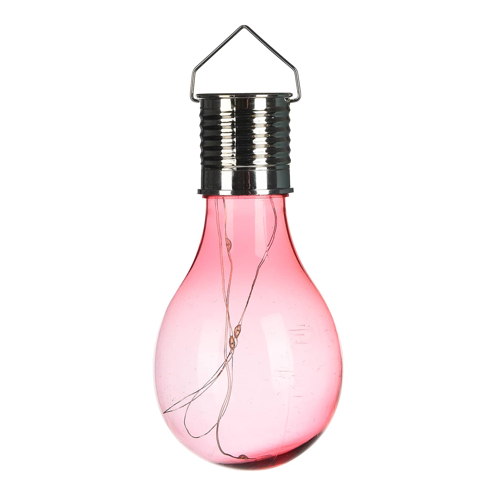 Solarleuchte Glühbirne Rosa, ⌀ 8 cm, H 150 mm