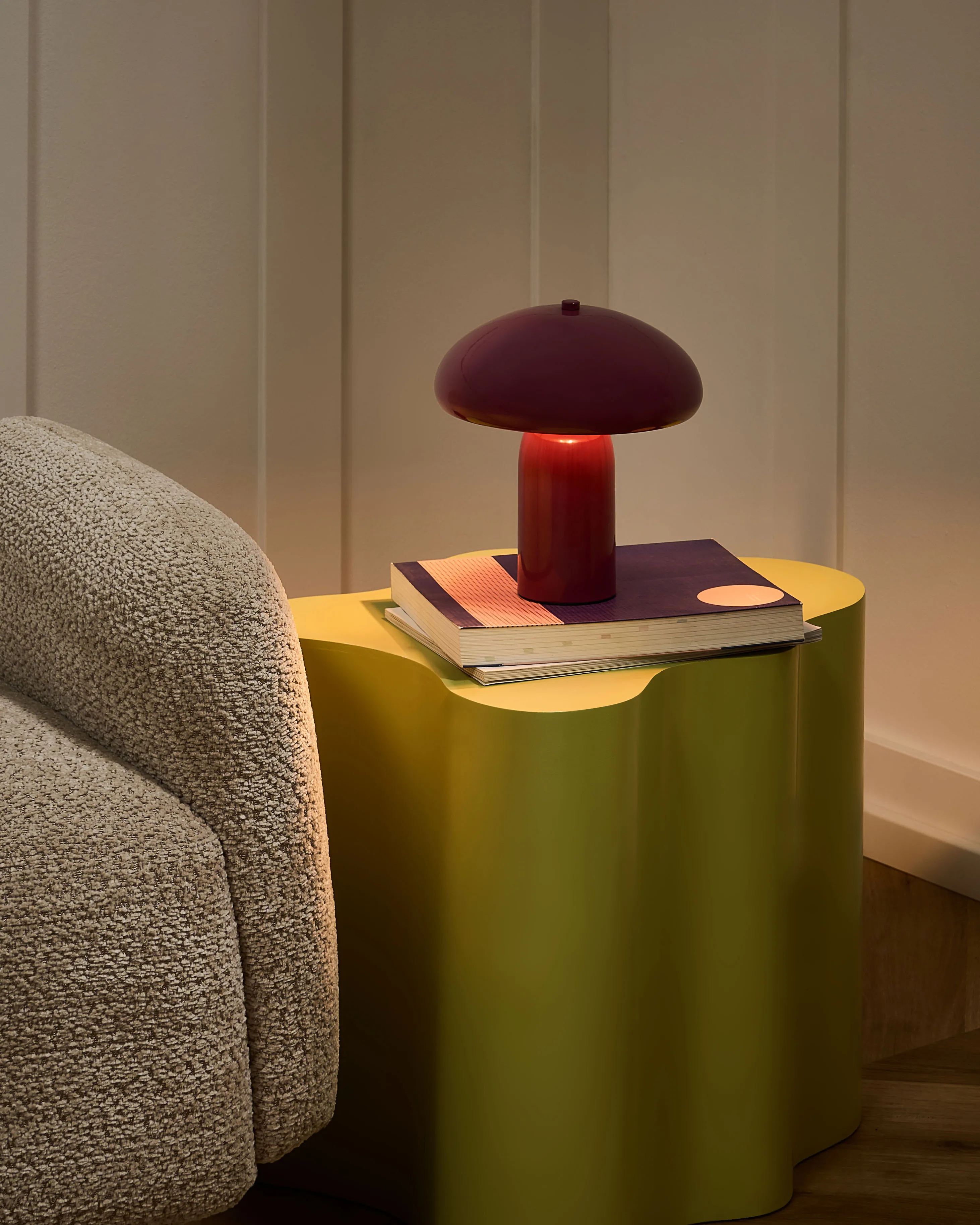 Table Lamp SANYA Metal Burgundy