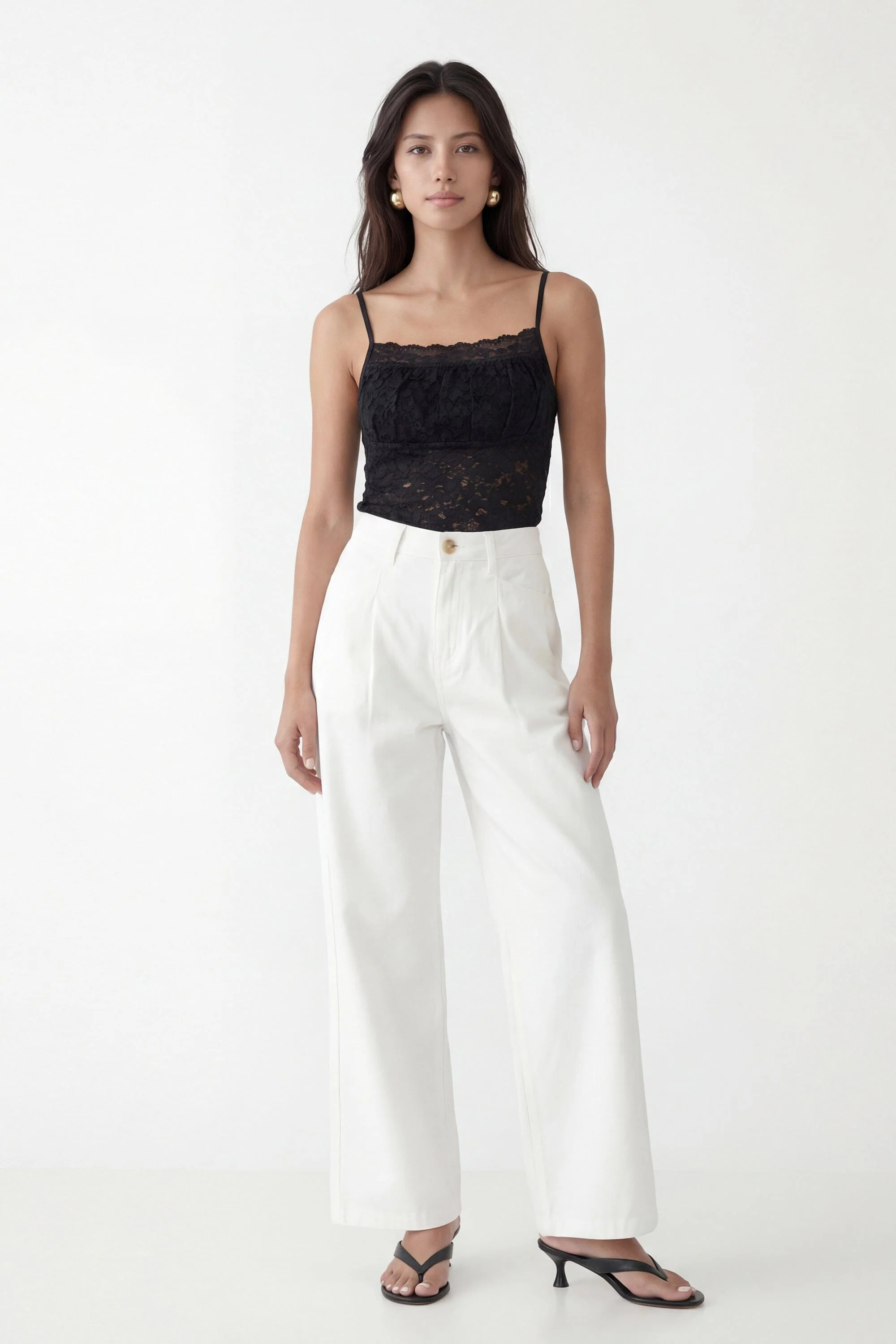 TOP DENTELLE - CURTIS - NOIR