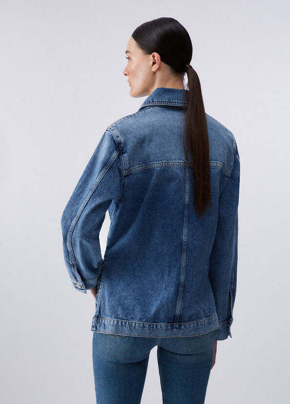 Giacca overshirt in denim