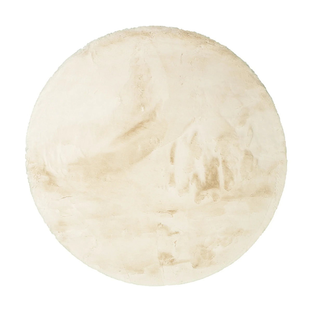 Mrcarpet Rond Hoogpolig vloerkleed Extra Zacht Fluffy - Creme 200cm