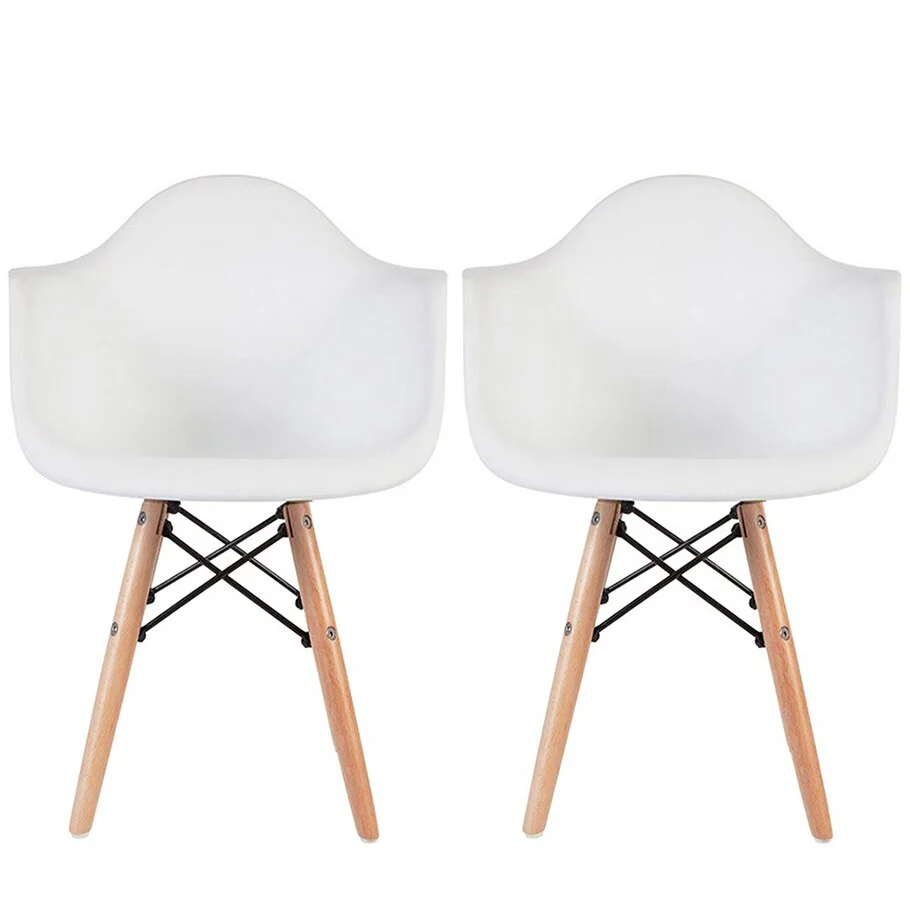 Set of 2 Kids Toddler Armchair Natural Wood legs For Children Child Preschool Kitchen Dining Home Living Room Play