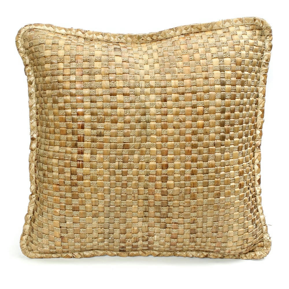 HYACINTH - Coussin en jacinthe d'eau naturel 60x60