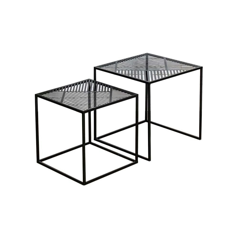 RIGA - Tables gigognes en métal - Lot de 2