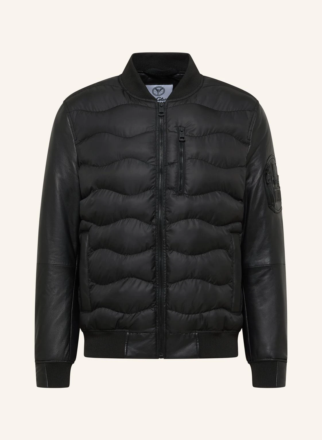 CARLO COLUCCI Herren Nylon Lederjacke FELLER