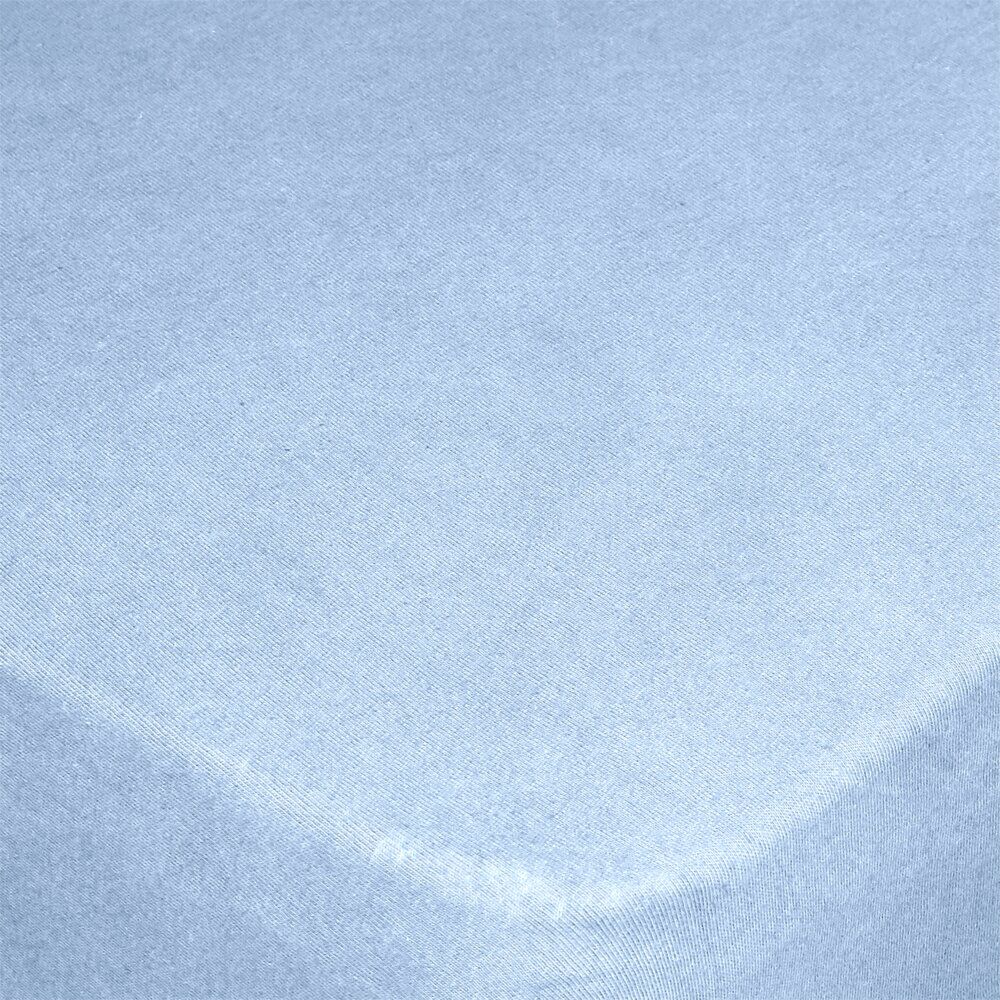 Drap housse 160x200cm 2 personnes polyester uni bleu