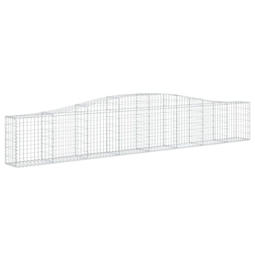 NNEVL Arched Gabion Baskets 3 pcs 400x30x60/80 cm Galvanised Iron