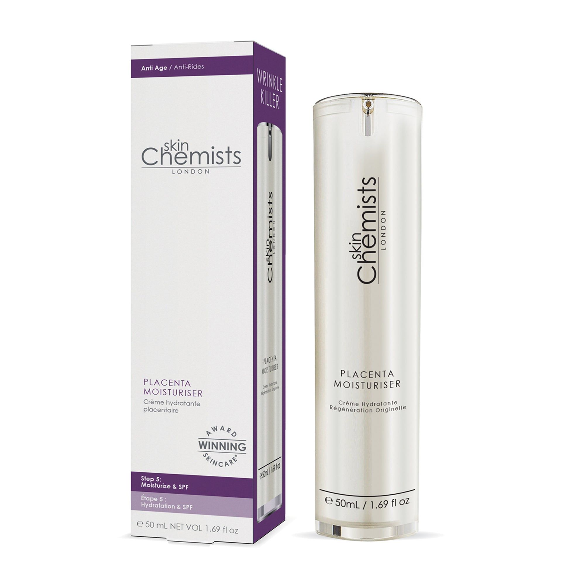 skinChemists professional Placenta Moisturiser 50ml x 2 Duo Pack