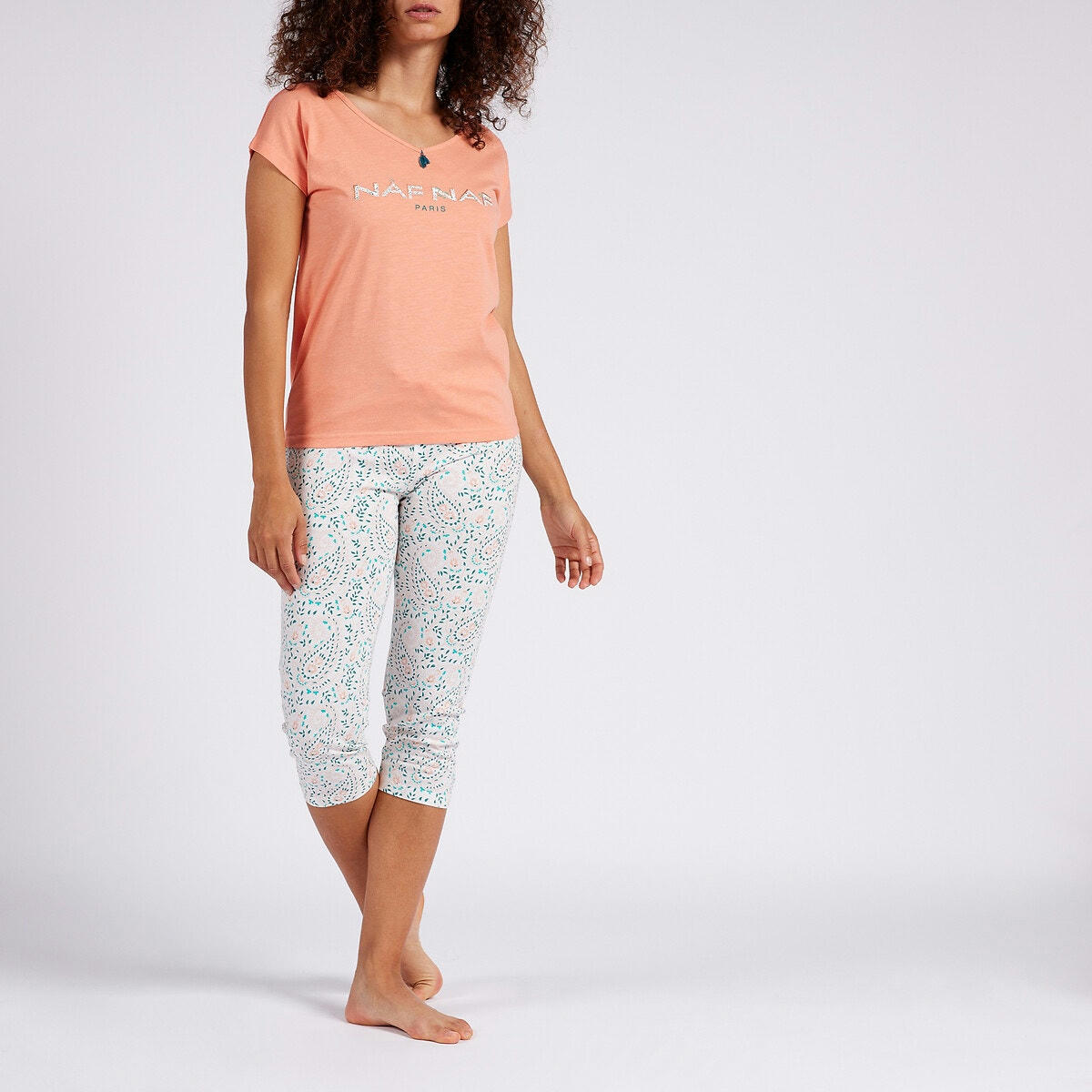 Pyjama corsaire en coton Jasmin
