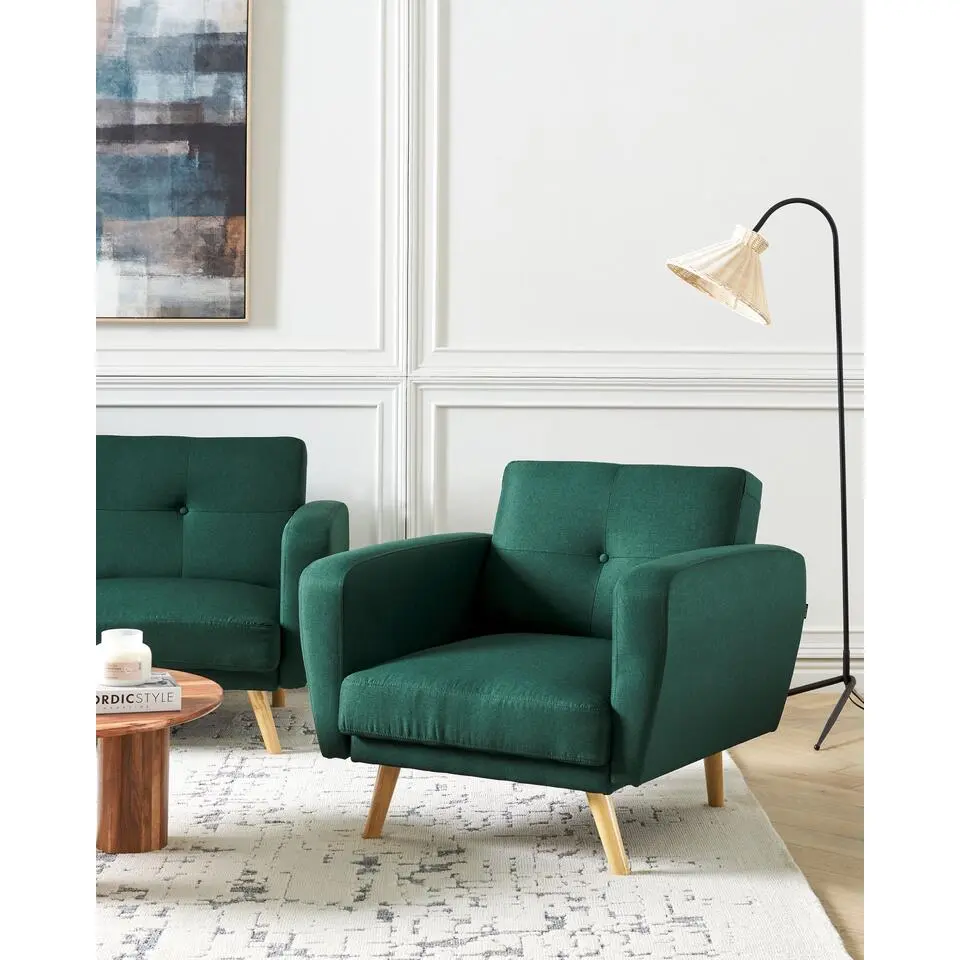 FLORLI - Fauteuil - Groen - Polyester