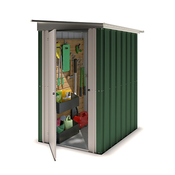 Abri de jardin métal vert Yardmaster 1,5 m²   kit d'ancrage