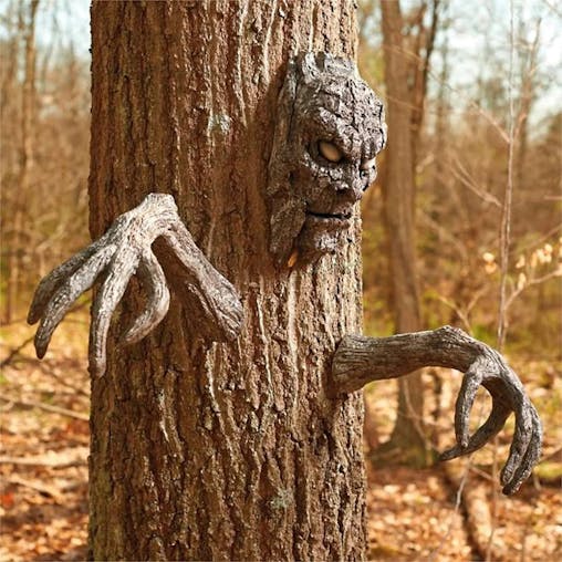 NNEOBA Halloween Tree Demon Face Garden Statue