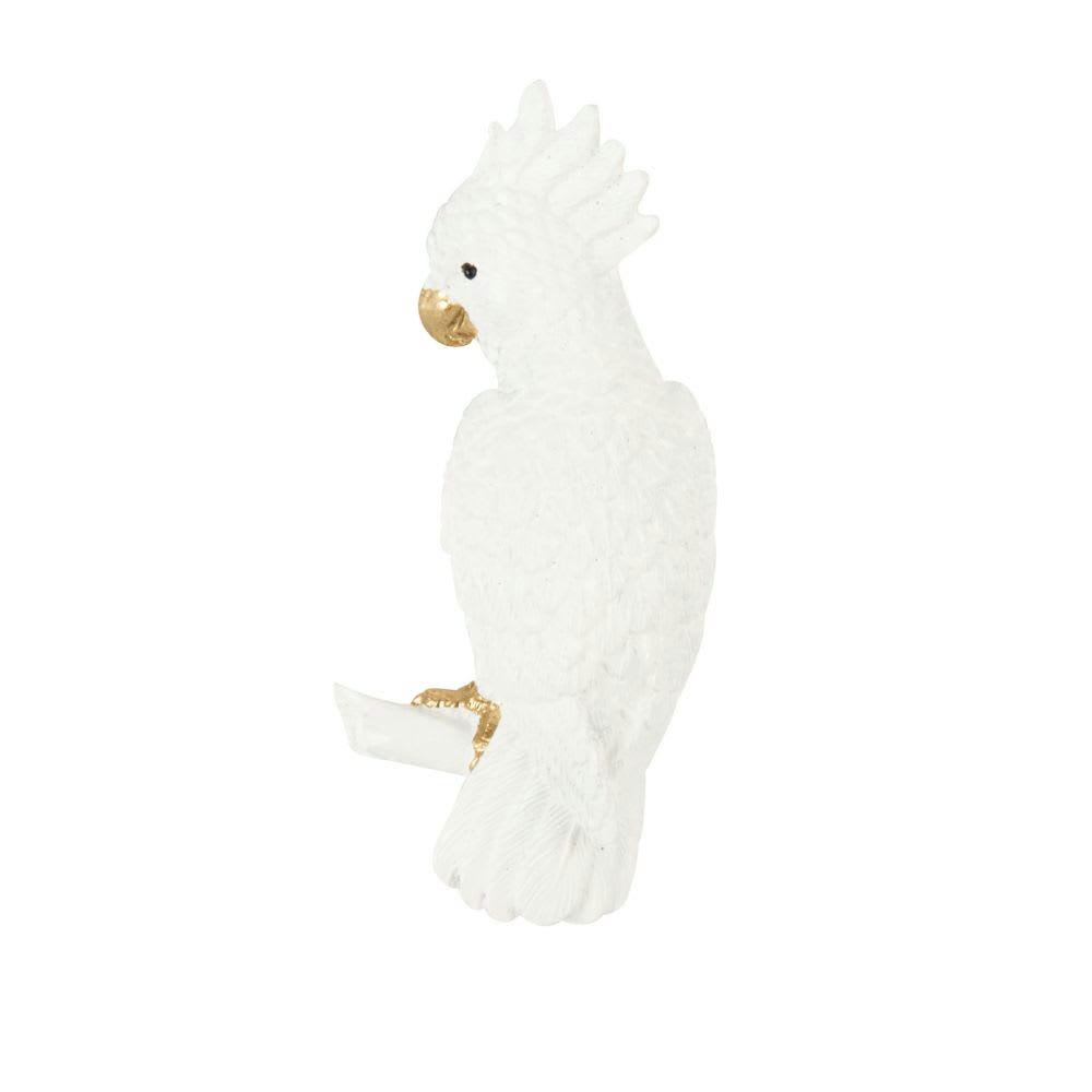 - Magnet perroquet blanc et doré