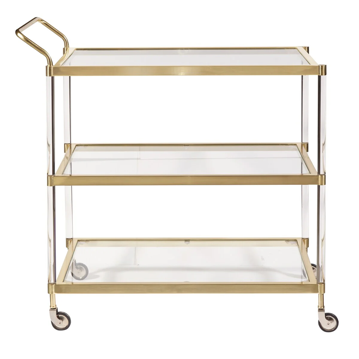 Brushed Gold Bar Cart