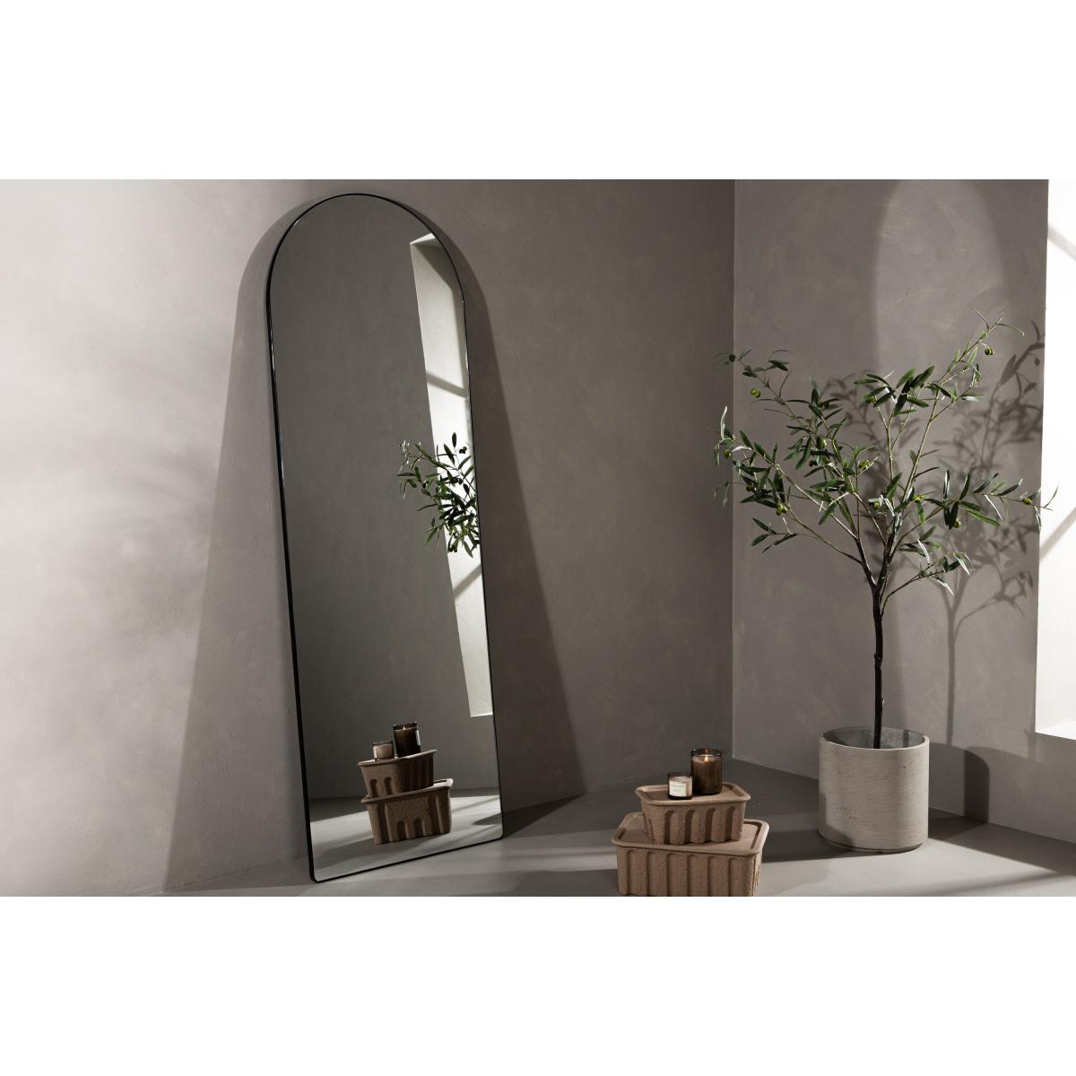 Svea - Cecilia spiegel gebogen - 66 x 193 cm - zwart