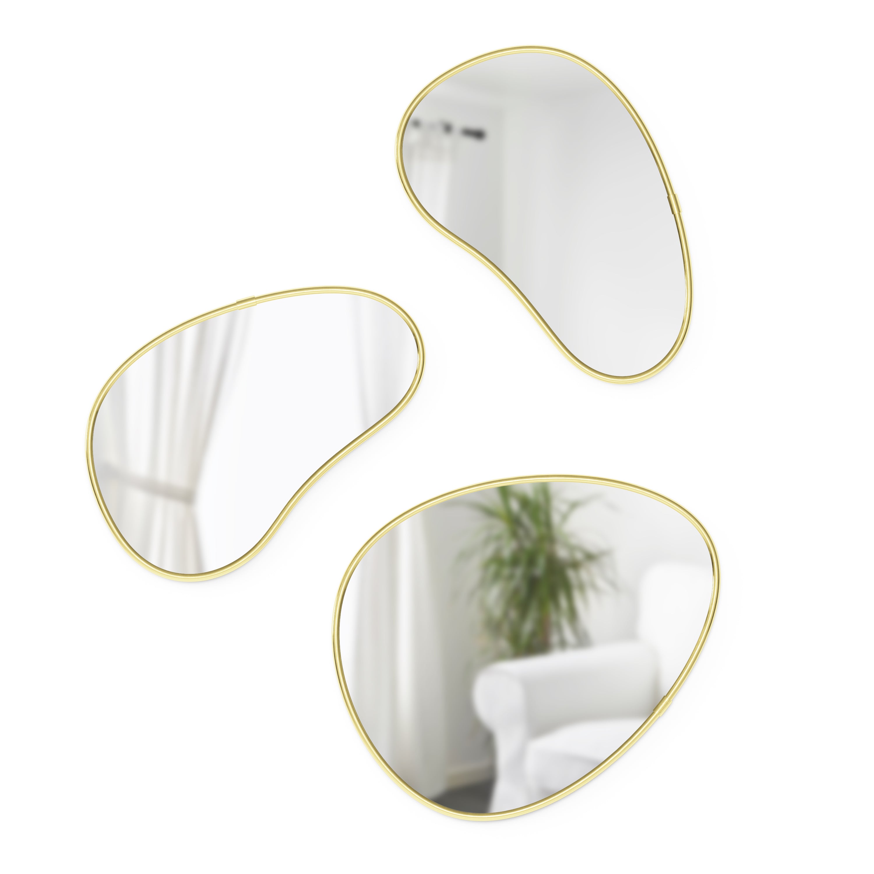 Umbra Hubba Pebble spiegels, set van 3