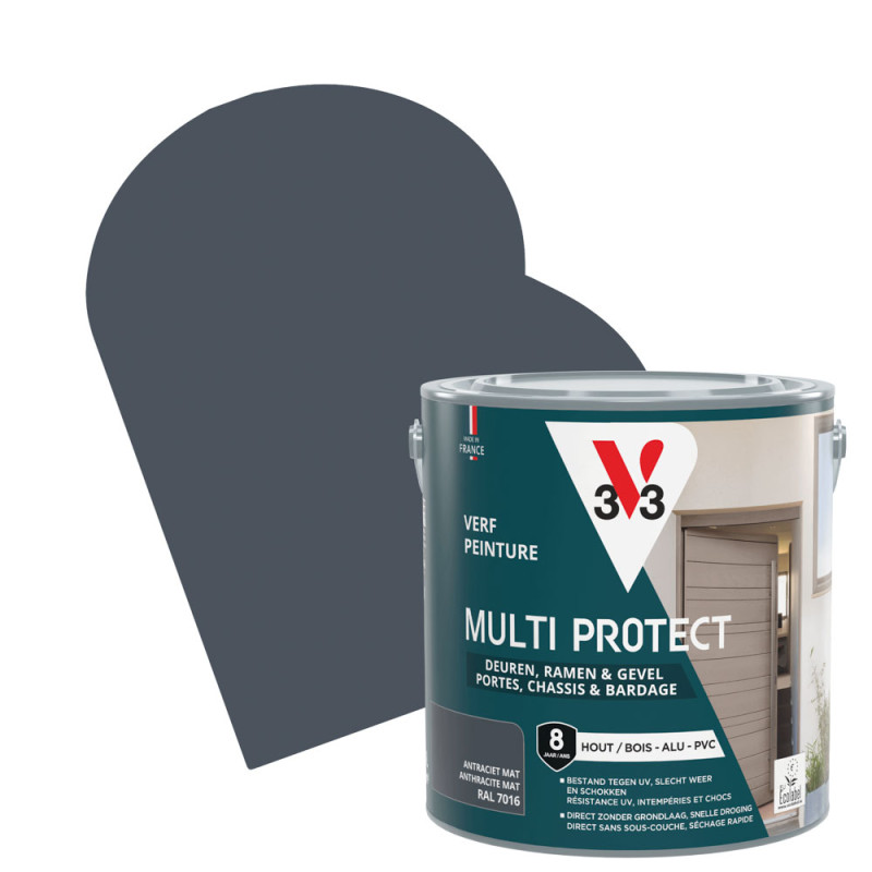 Laque Multi Protect anthracite mat 2,5 L V33