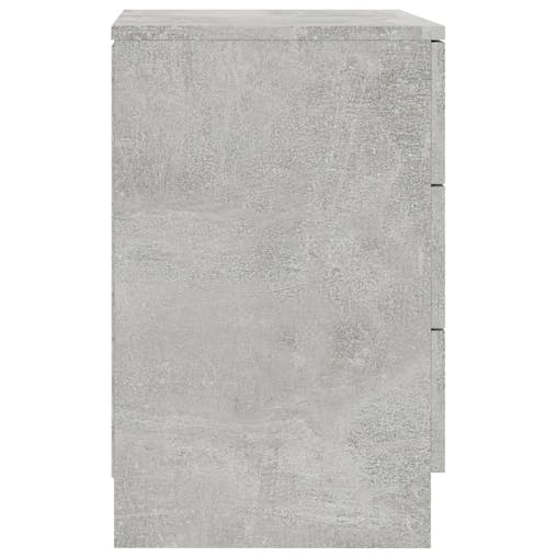NNEVL Bedside Cabinets 2 pcs Concrete Grey 38x35x56 cm Chipboard