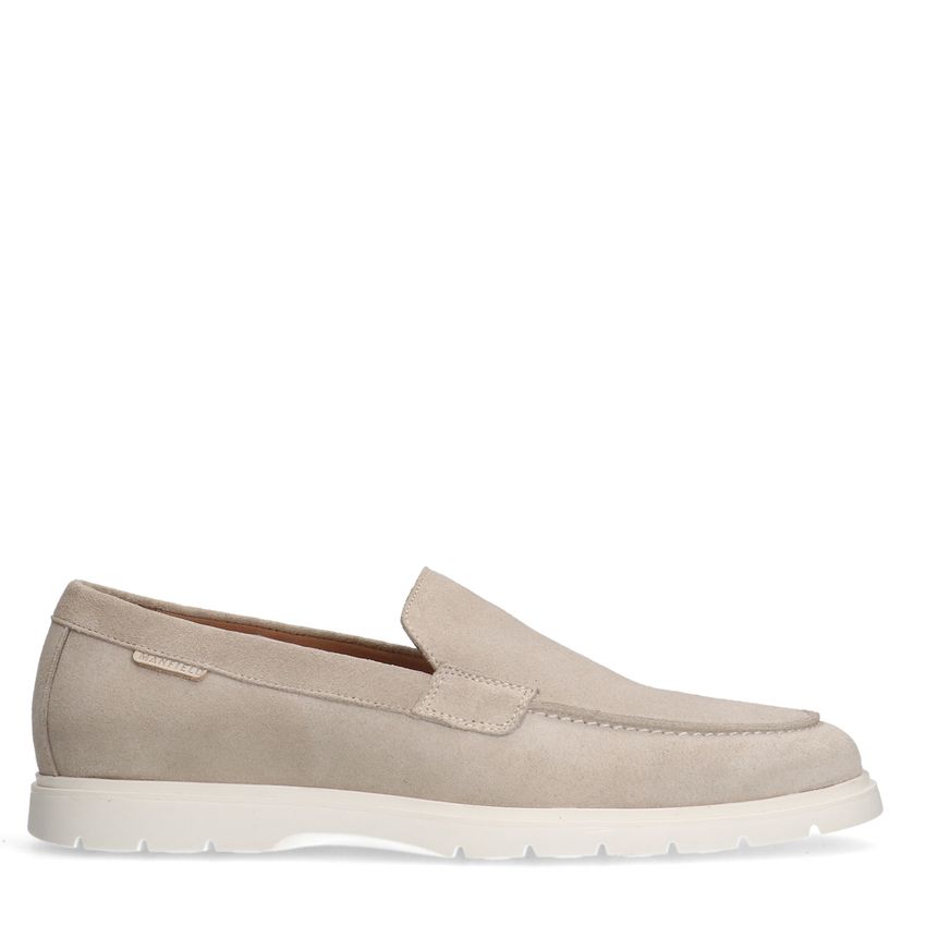 Manfield Beige suède loafers