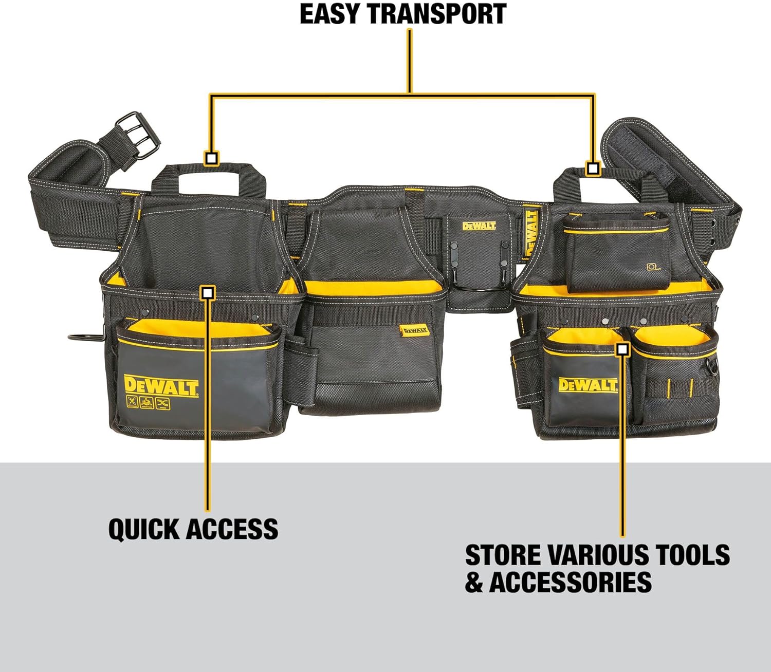 DEWALT Tool Belt, Durable, 26 Pocket Professional Belt (DWST540601)