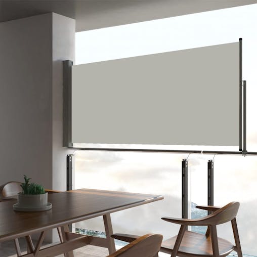 NNEVL Patio Retractable Side Awning 60x300 cm Cream