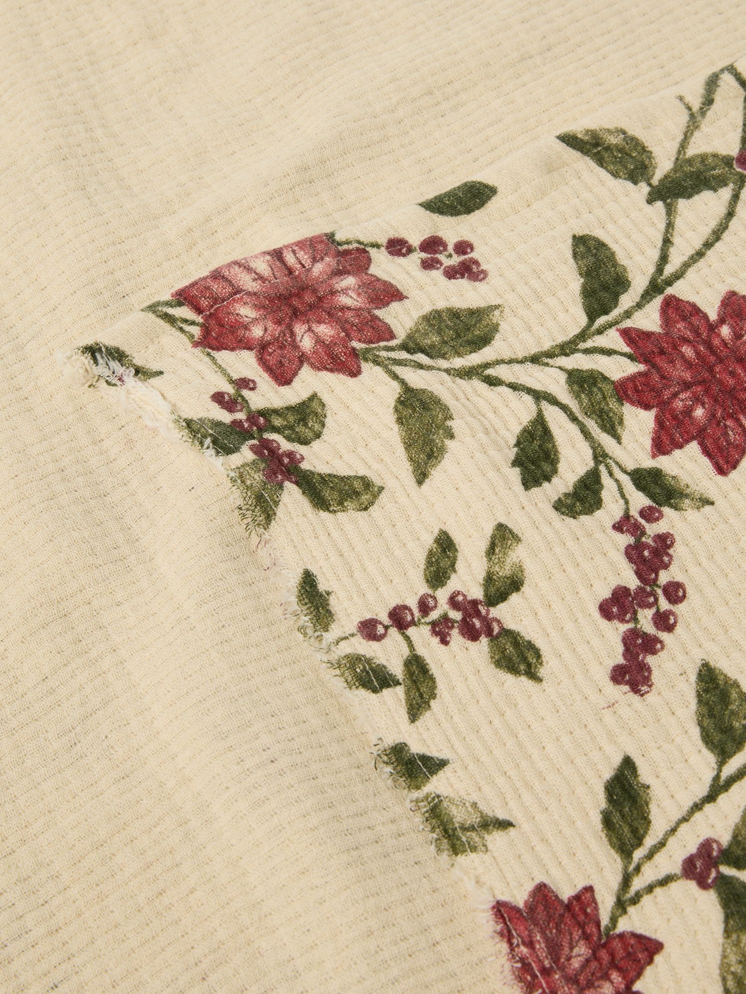 Plaid in garza di cotone stampa artigianale