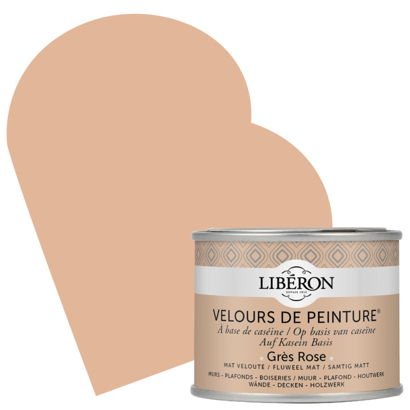 Peinture pour murs Velours de Peinture grès rose mat 0,125 L LIBERON