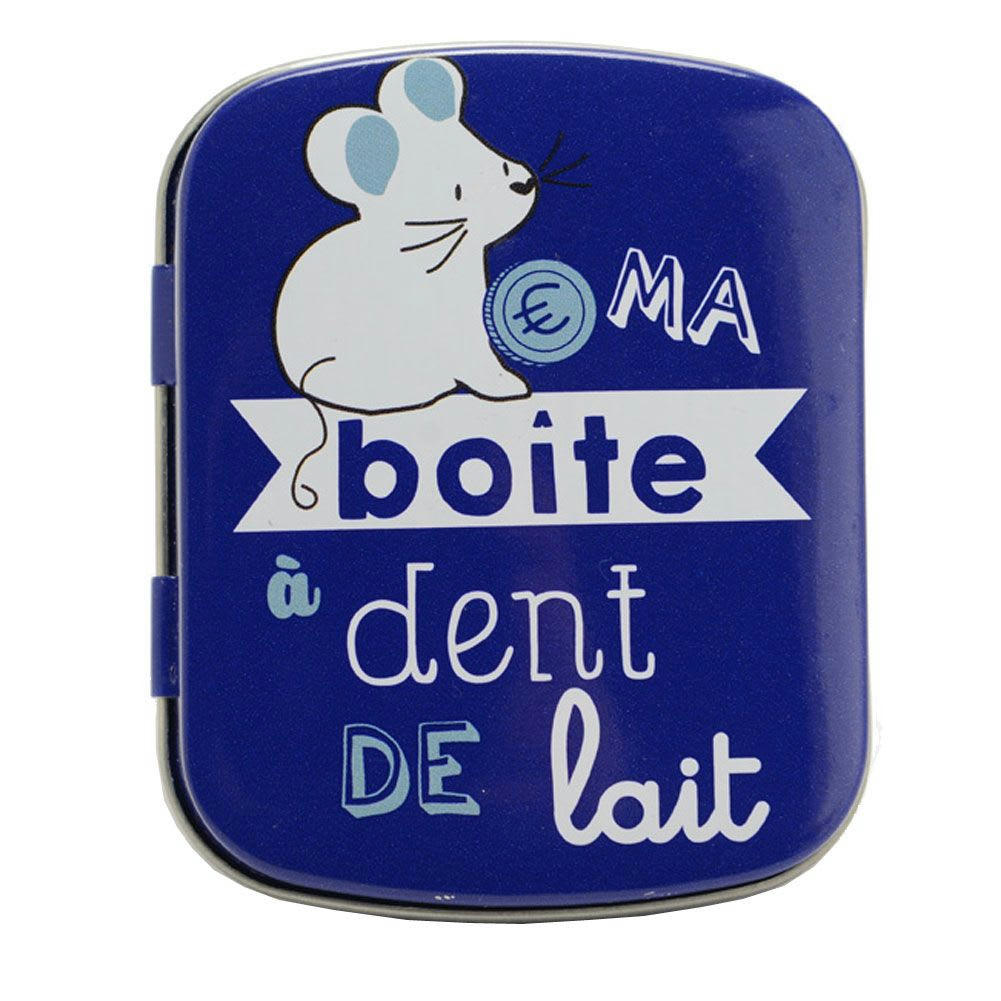 SOURIS - Petite boite à dents de lait en métal