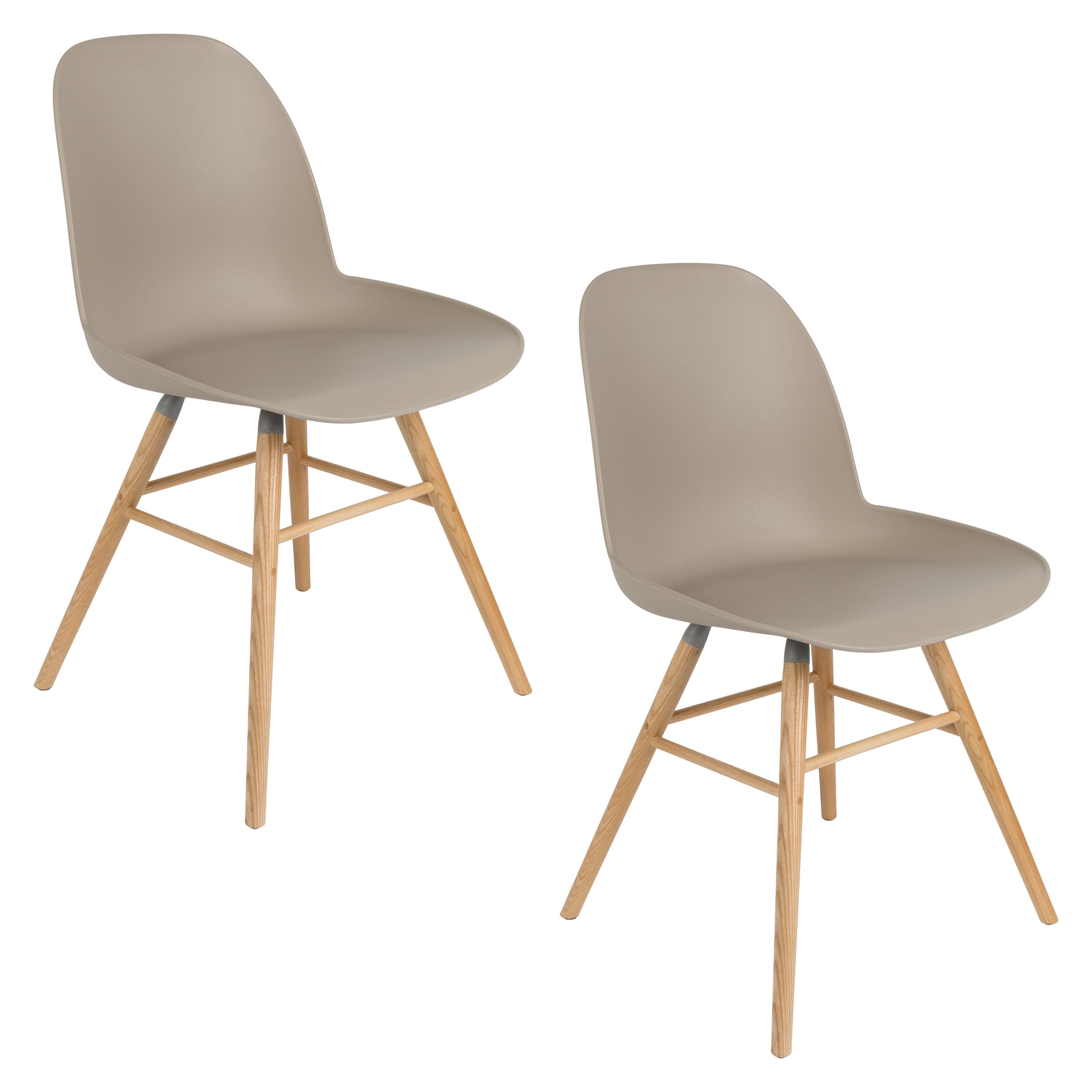 Zuiver Albert Kuip Eetkamerstoelen Taupe - Set van 2