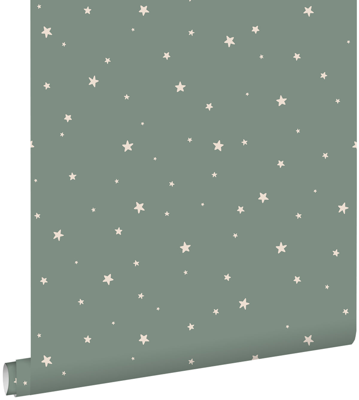 ESTAhome behang sterretjes vergrijsd groen - 53 cm x 10.05 m - 139689