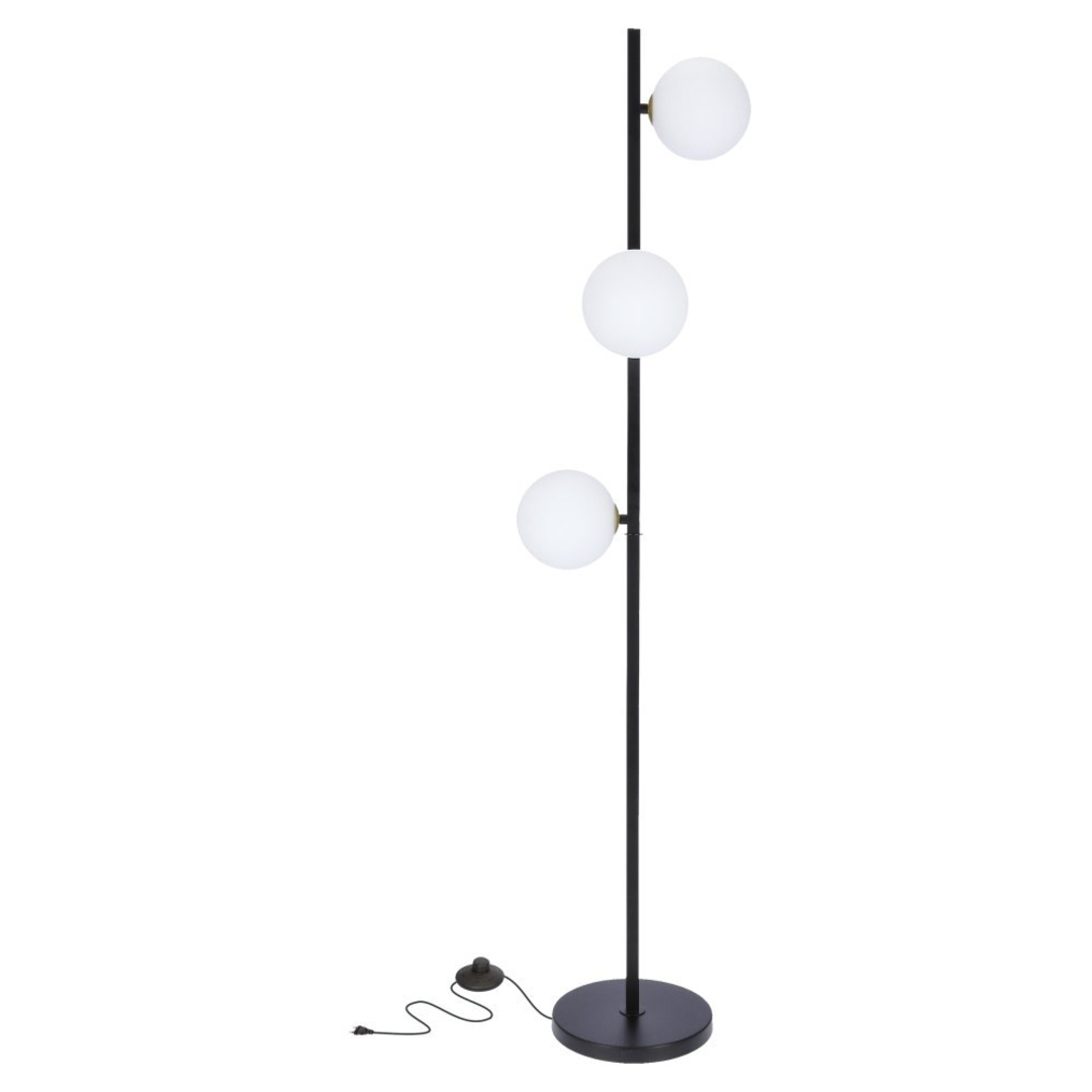 Lampa podłogowa Kama 3-punktowa metalowa czarna