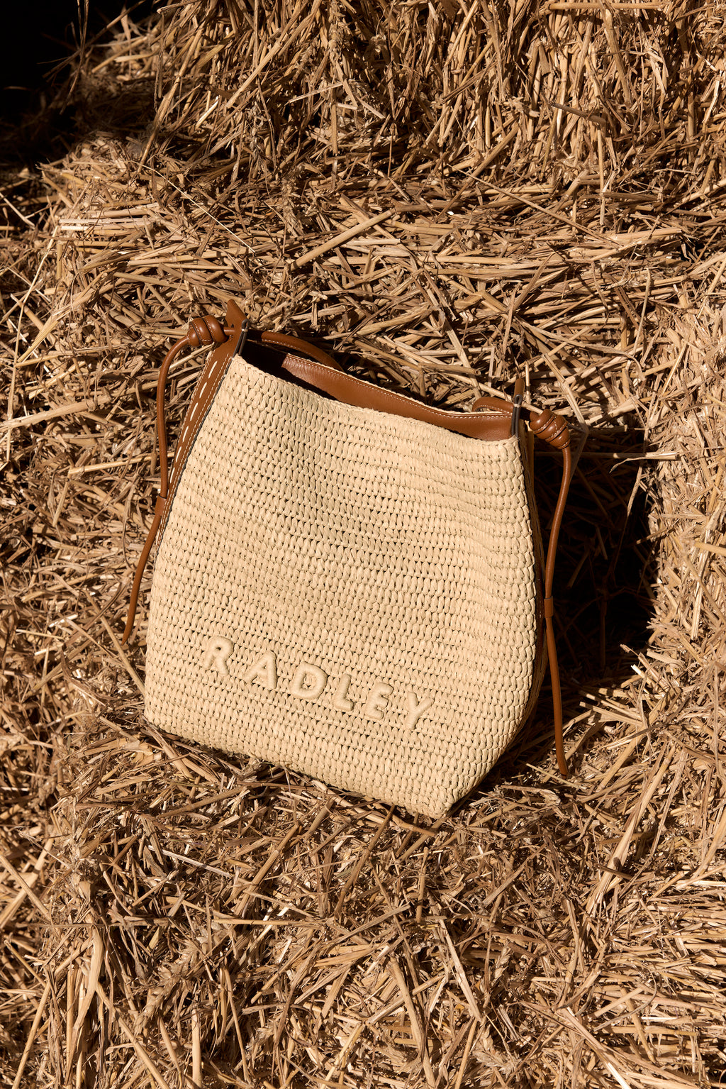 The Camden - Raffia - Medium Open Top Shoulder