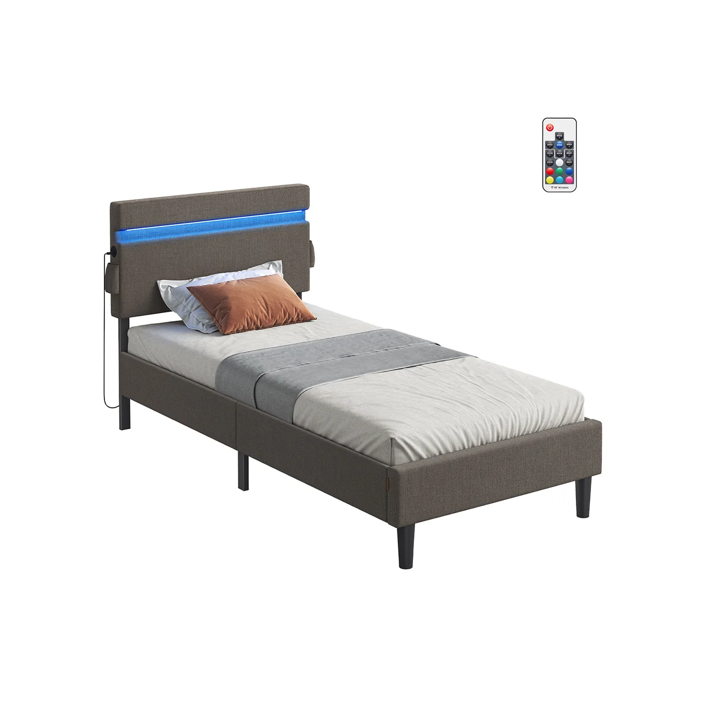 Lit Simple  90 x 190 cm avec LED
