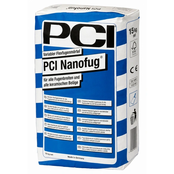 Flexfugenmörtel »Nanofug«, 15 kg, silbergrau