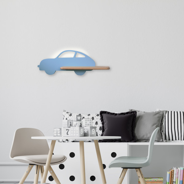 Lampa kinkiet CAR ścienny 5w led 4000k wl iq kids niebieski