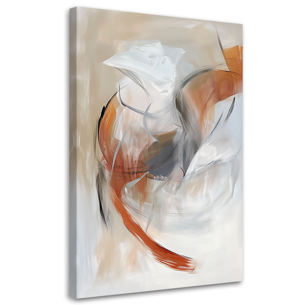 Feeby Obraz, Abstrakcja Nowoczesna Pastel Beż 40x60